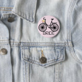 Bicycle Bride Tshirts en Gifts Ronde Button 5,7 Cm (In situ)