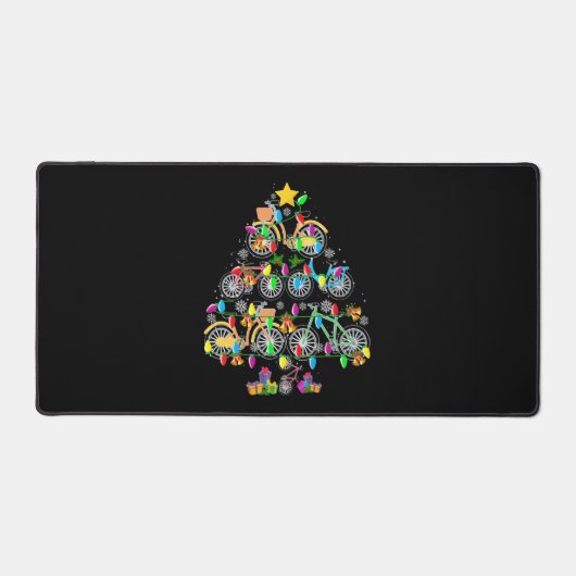 Bicycle Christmas Tree Funny Biker Bicyclist (Recto)