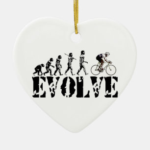 Bicycle Cycling Bike Riding Evolution Sports Art Keramisch Ornament