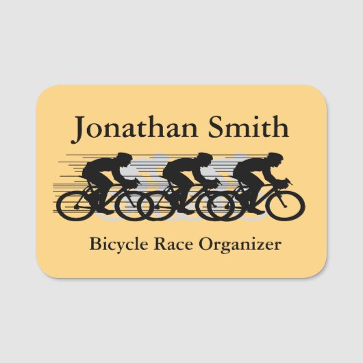 Bicycle Cycling Design Name Tag (Voorkant)