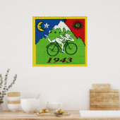 "Bicycle Day Celebration Blotter" Poster (Keuken)