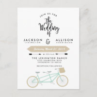 Bicycle Duo Wedding Invite