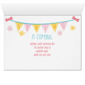 Bicycle Fox, Bunny en Raccoon Kinder Pasen (Binenzijde Horizontaal (Onderkant))