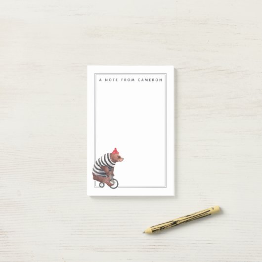 Bicycle Fun-Beer | Jouw namen toevoegen Post-it® Notes (Op bureau)