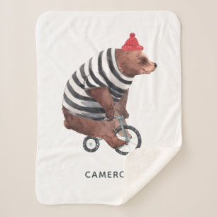 Bicycle Fun-Beer Jouw namen toevoegen Sherpa Deken