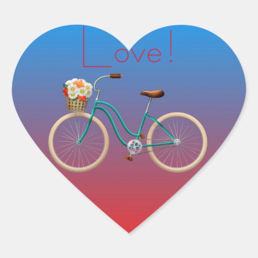 Bicycle Heart Sticker (Voorkant)