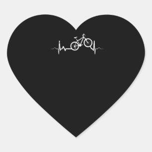 Bicycle Heartbeat Cycling Mountain Bike Hart Sticker