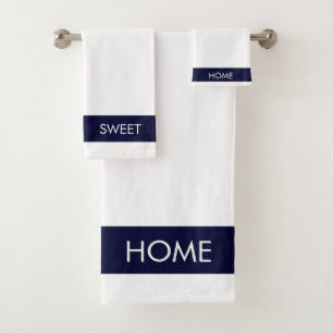 Bicycle Home Sweet Home sur Navy Blue & White