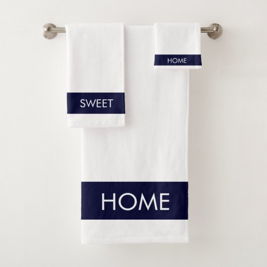 Bicycle Home Sweet Home sur Navy Blue & White (En situation)