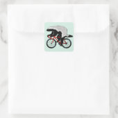 Bicycle Honey Badger Vierkante Sticker (Tas)