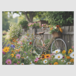 Bicycle in Bloom Tissuepapier