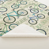 Bicycle Journey Sherpa Blanket Sherpa Deken (3/4)