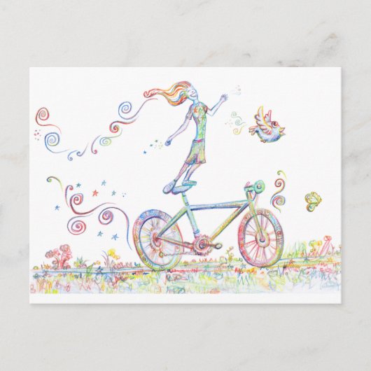 Bicycle Joy Briefkaart (Voorkant)