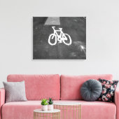 Bicycle Lane Canvas Afdruk (Insitu (Woonkamer))