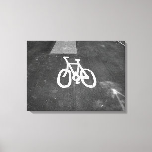 Bicycle Lane Canvas Afdruk