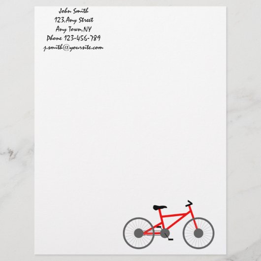 Bicycle Letterhead-Sjabloon Briefhoofd (Voorkant)