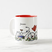 Bicycle Lover Couples Coffee Mok (Voorkant links)
