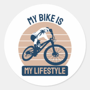 Bicycle Lover - Mijn bike is mijn levensstijl Ronde Sticker