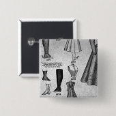 Bicycle Modes1897 -  Vierkante Button 5,1 Cm (Voorkant /achterkant)