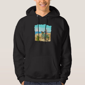 Bicycle on the beach dunes for a holiday by the se hoodie