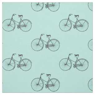 Bicycle Print Fabric Stof