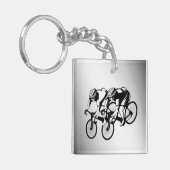 Bicycle Race Silver Sleutelhanger (Voorkant Links)