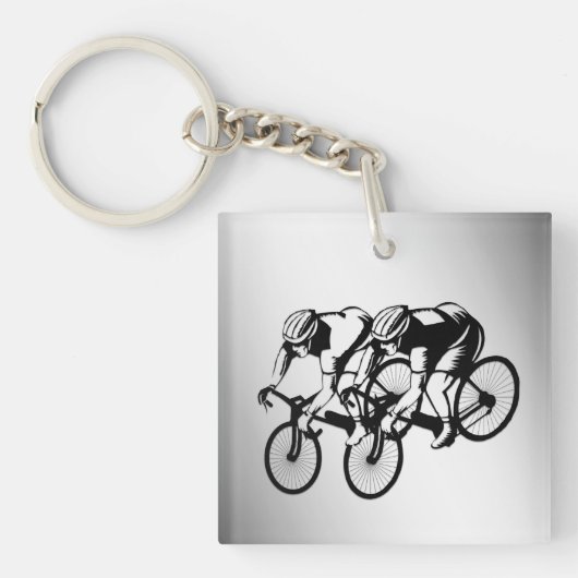 Bicycle Race Silver Sleutelhanger (Voorkant)