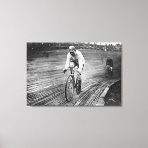 Bicycle Racer in de 6-daagse Washington DC Race Canvas Afdruk