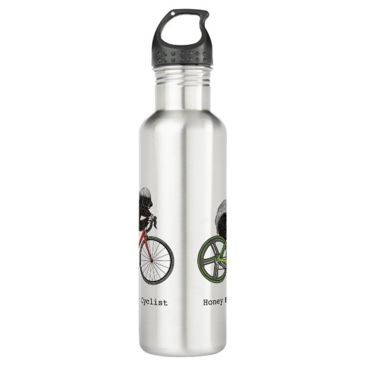 Bicycle Riding Honey Badger Waterfles (Voorkant)