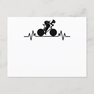 Bicycle Road Bike Heartbeat Design Bicycle Cycled Briefkaart