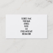 BICYCLE SHOP VISITEKAARTJE (Achterkant)