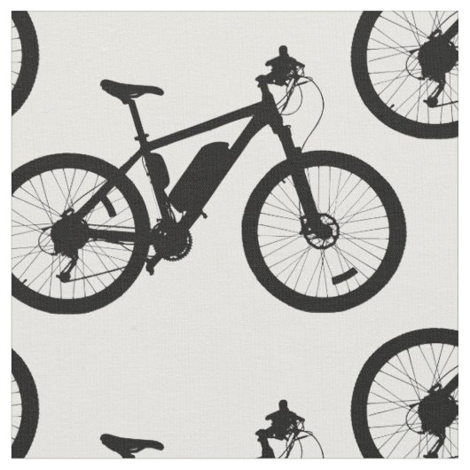 Bicycle Silhouette 2 Stof (Close Up)