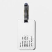 Bicycle Silhouette & Name Bagagelabel (Achterkant verticaal)