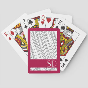 Bicycle Speelkaarten, Foto & Monogram Sjabloon Pokerkaarten