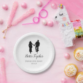 Bicycle Theme Better Together Trouwpapier Bord (Feest)