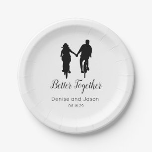 Bicycle Theme Better Together Trouwpapier Bord