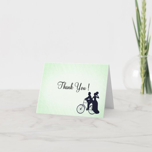 Bicycle Theme Weddenschap Bedankkaart (Voorkant)