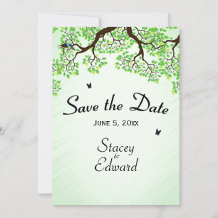 Bicycle Theme Weddenschap Save the Date Mint