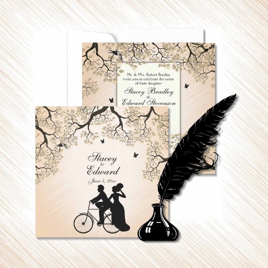 Bicycle Theme Weddenschap-wedstrijd Kaart