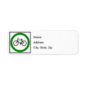 Bicycle Traffic Highway-teken Etiket (Voorkant)