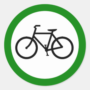 Bicycle Traffic Highway-teken Ronde Sticker
