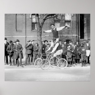 Bicycle Trick Riding, jaren 20 Poster