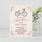 Bicycle Watercolor Invitation de douche nuptiale (Debout devant)