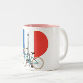 Bicyclette à deux tons café Mug (Devant droit)