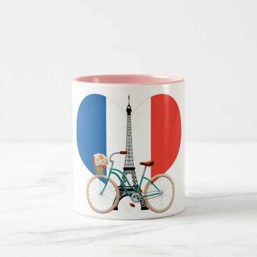 Bicyclette à deux tons café Mug (Centre)
