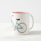Bicyclette à deux tons café Mug (Devant droit)