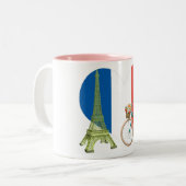 Bicyclette à deux tons café Mug (Devant gauche)