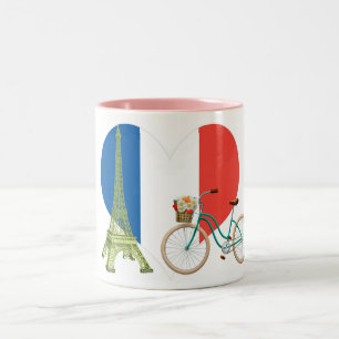 Bicyclette à deux tons café Mug