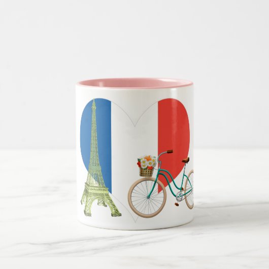 Bicyclette à deux tons café Mug (Centre)