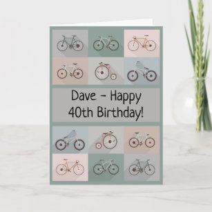 Bicyclette Carte d'anniversaire Homme Homme Homme 